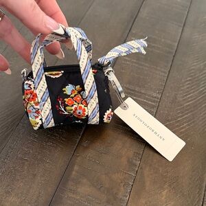 Anthropologie Vera Bradley Black Floral Patterned Pouch
